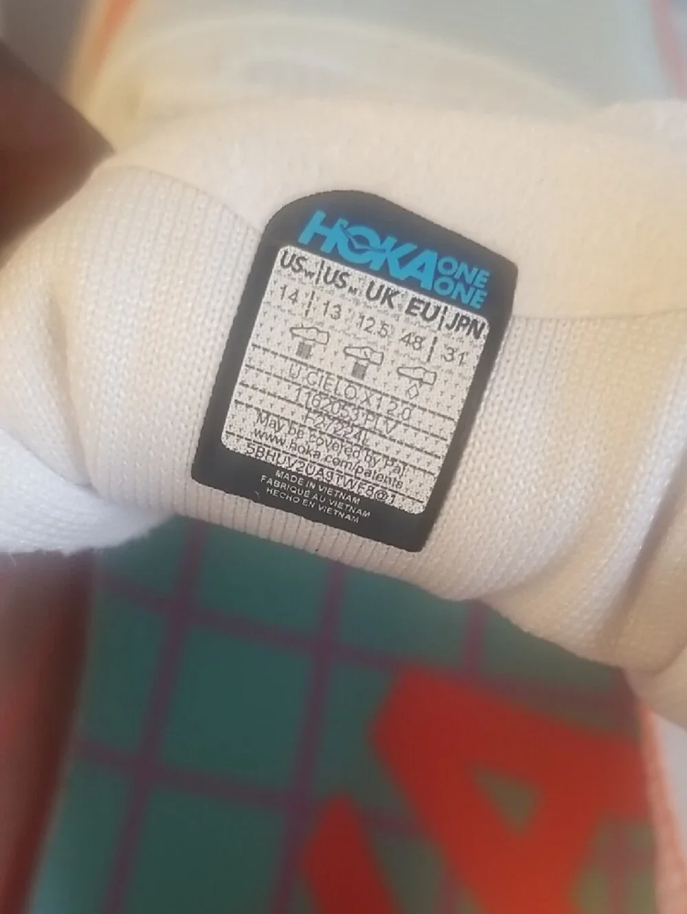 Hoka Women's White & Coral/Peach Athletic Running Shoes Unisex